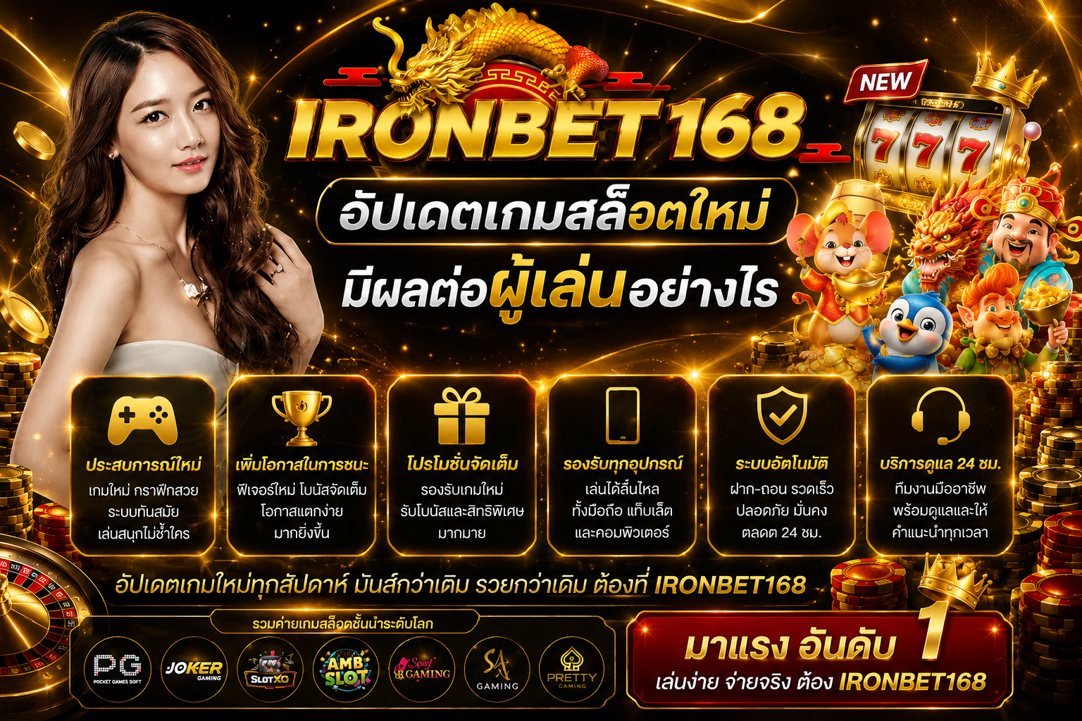 อธิบายถึง การอัปเดตเกมสล็อตใหม่บน ironbet168 มีผลต่อผู้เล่นอย่างไร